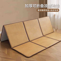 Foldable Rattan Mat Tatami Sleeping Floor Mat Crawling Pad Summer Nap Mattress