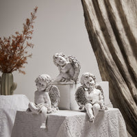 French Angel Cupid Figurine Sculpture for Living Room Wine Cabinet Desktop Decor