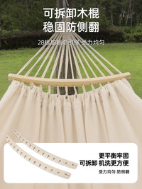 Fringed Hammock with Anti-Tip Design, Portable for Indoor/Outdoor Use, Double Person Capacity