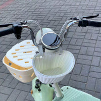 Woven Rattan Bicycle Basket for Electric Bikes and Bicycles - Front-Mounted Storage Basket