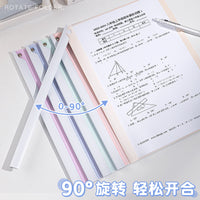 A4 Rotating Rod File Folder for Document Organization, Side Opening Lever Arch Clip