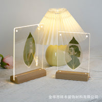 Acrylic Photo Frame with Stand, Wall Mountable Clear Display for Postcards, A4 Posters, and Leaf Carvings