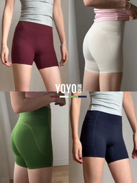 Yoyo Recommends Women's Seamless High-Waisted Yoga Shorts, Breathable & Hip-Lifting Fitness Shorts, No Underwear Needed