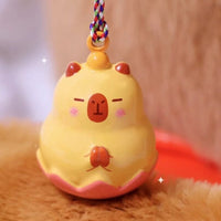 Capybara Wind Chime Keychain for Backpacks and Phones, Cute Animal Charm Gift for Girls