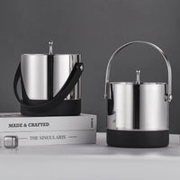 Double-Layer Stainless Steel Ice Bucket for Bar KTV Commercial and Home Use