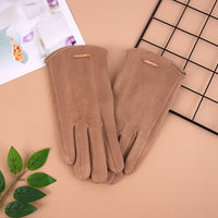 Women's Thermal Velvet Winter Gloves with Touchscreen Fingertips for Driving Cycling
