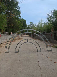 Metal Half-Round Archway for Weddings and Events, Outdoor Floral Display Stand, Climbing Plant Trellis