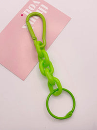 Creative Acrylic Carabiner Chain Keychain for Bags and Car Ornaments