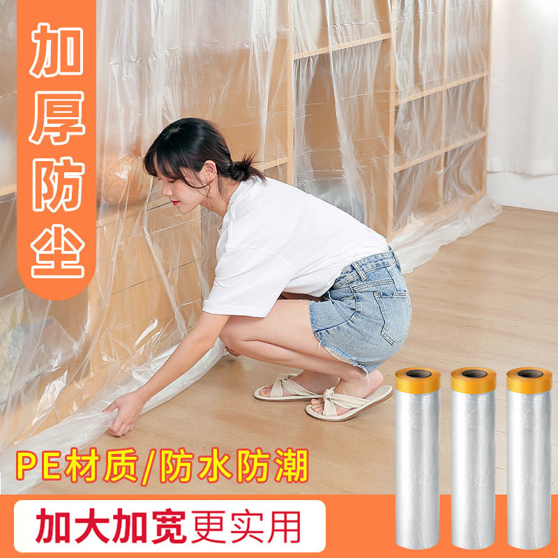 Disposable Dustproof Furniture Cover Film for Renovation, Plastic Protective Sheet for Sofa, Bed, and Cabinet