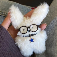 Cartoon Pilot Long-Haired Rabbit Plush Doll Bag Pendant Keychain