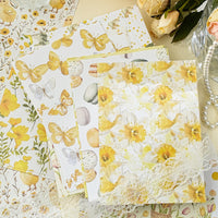Vintage Floral Collage Background Paper for Scrapbooking and Journaling