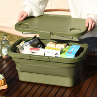 Foldable Picnic Basket Outdoor Camping Storage Box Portable Car Trunk Organizer