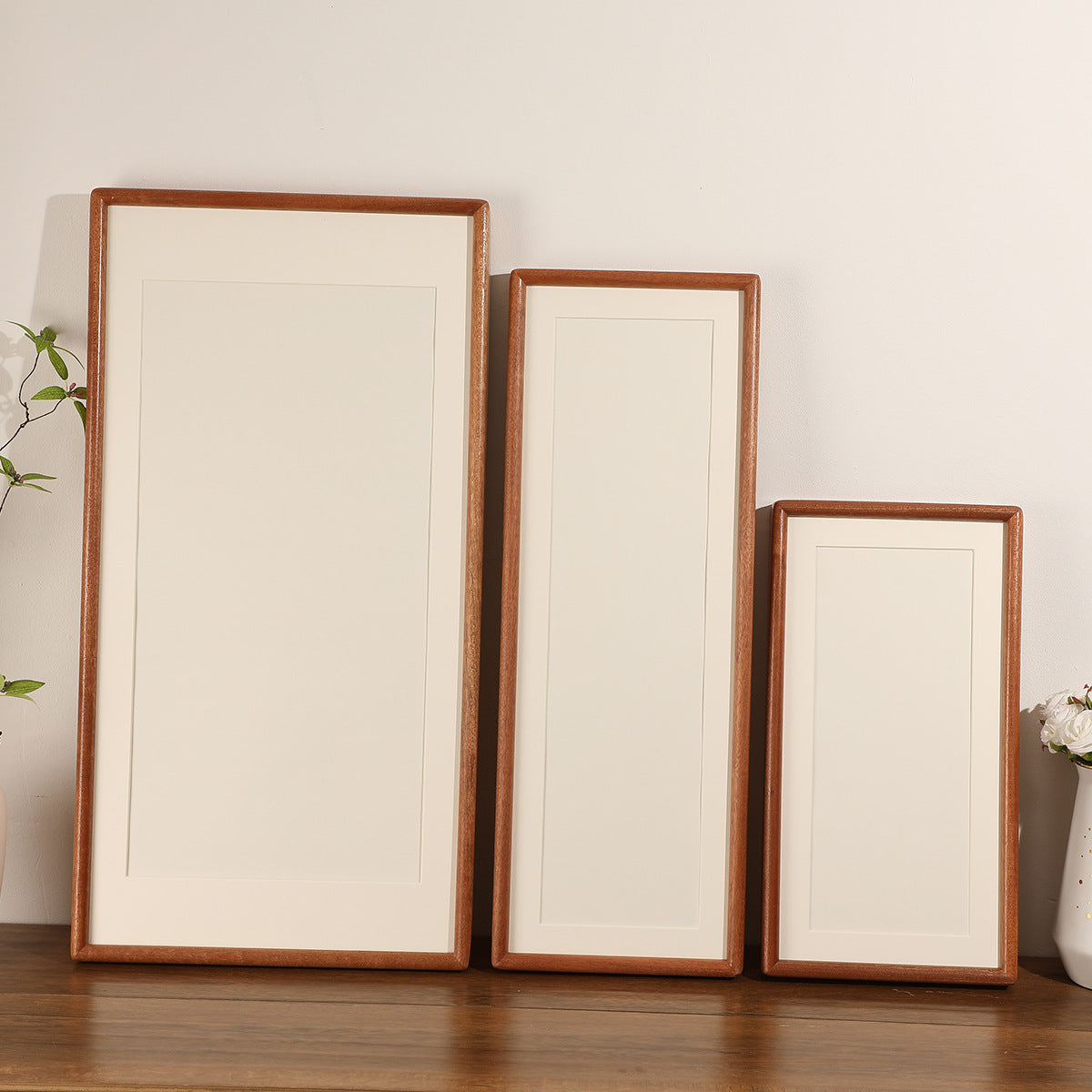 Solid Wood Mortise and Tenon Calligraphy Photo Frame for Wall or Tabletop Display