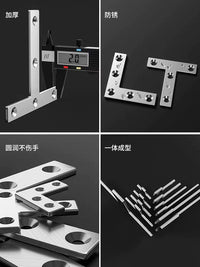 Stainless Steel L-Shaped Corner Brace Bracket for Furniture and Shelves, 90-Degree Right Angle Fastener