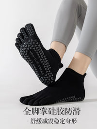 Women's Non-Slip Toeless Yoga Pilates Barre Socks with Grip for Fitness Dance
