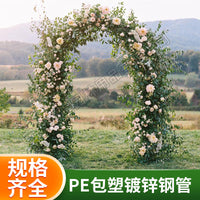 Garden Arch Trellis for Climbing Plants, Outdoor Steel Tube Arbor for Vines, Roses, and Grapes