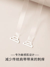 Invisible Matte Non-Slip Bra Straps for Bralettes and Bras, Adjustable Clear Replacement Straps