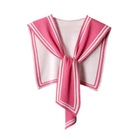 Women's Reversible Striped Knit Shawl for Summer, Air-Conditioned Room Neck Protection
