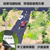 Miniature Road Model Sticker for Diorama and Architectural Sand Table Scenery