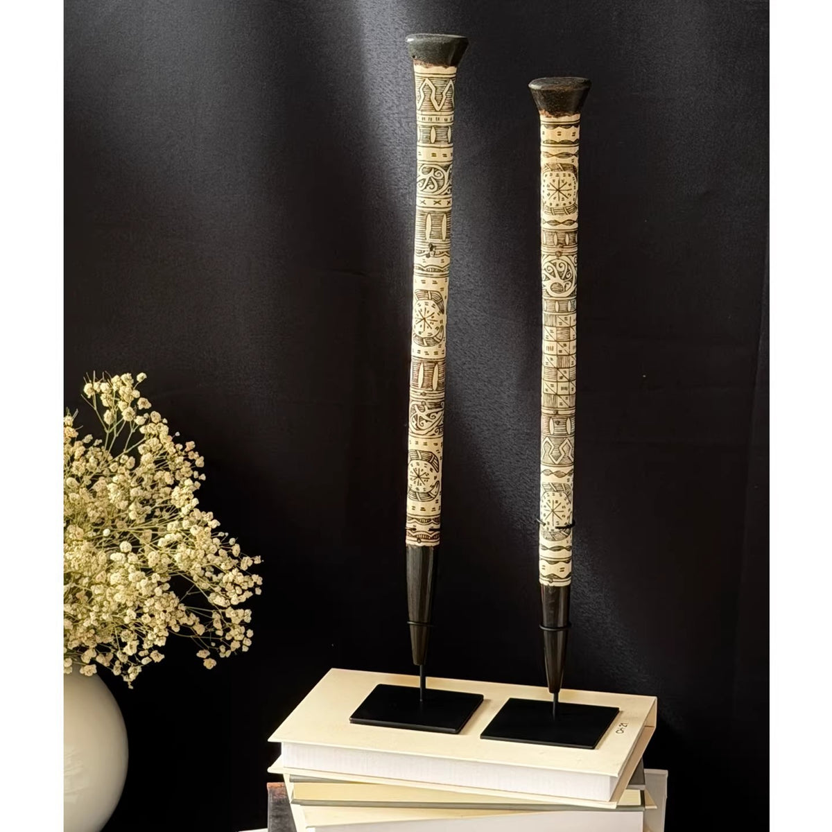 Wabi-Sabi Style Perpetual Calendar and Elephant Decor Set for Desk and Home