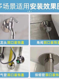 Stainless Steel Decorative Cover for Wall Holes, Air Conditioner Pipes, Water Heater Vents, and Faucets