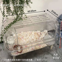Hamster Cage All-Acrylic Transparent Double-Layer Anti-Escape with Stand