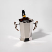 Modern Luxury Stainless Steel Ice Bucket & Champagne Cooler with Tray for Bar & Dining