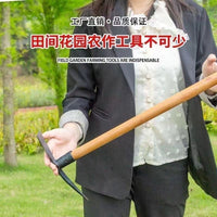 Hardened Steel Garden Hoe with Wooden Handle for Weeding and Cultivating