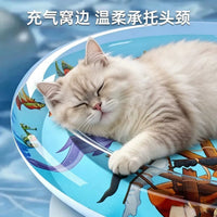 Pet Cooling Mat for Cats and Small Dogs, Inflatable Water-Filled Ice Pad for Summer