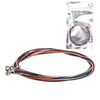 Acoustic Guitar Strings Set - Individual 1-6 Strings, Red Copper Alloy, Colorful Options