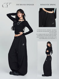 CV Dance Brand "Big Banana" Parachute Sports Pants Loose Straight Hip-Hop Trousers