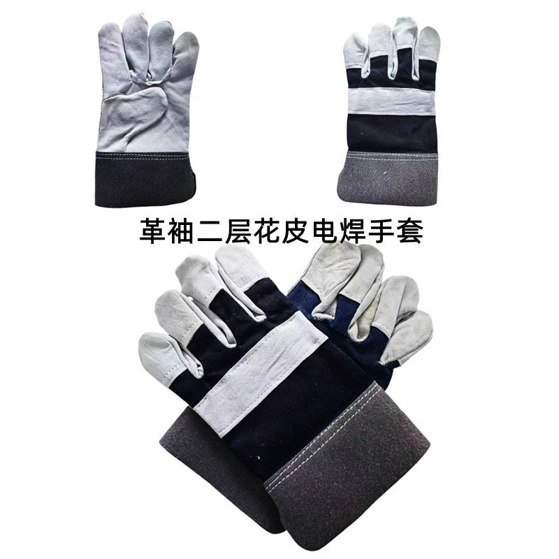 Welding Gloves Leather Heat Resistant Puncture Proof Work Safety Gloves
