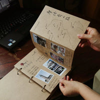 A5 Kraft Paper Foldable Notebook with Loose-Leaf Pages, Aesthetic Journal and Diary for Gifting