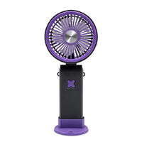 Portable USB Rechargeable Folding Handheld Mini Fan with Phone Stand