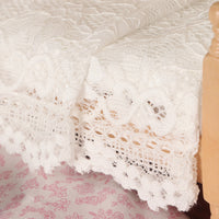 1/12 Dollhouse Lace Bedding Set for OB11 Dolls - Miniature Quilt, Sheet, and Pillows