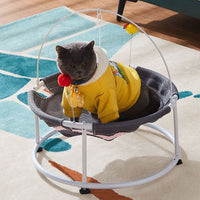 Elevated Breathable Cat Hammock Bed for All Seasons, Detachable & Washable Pet Lounger