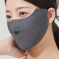 UV Protection Ice Silk Face Mask for Summer Outdoor Activities