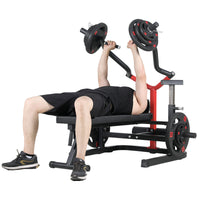 Foldable Home Weight Bench with Barbell Rack for Chest Press and Weightlifting