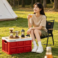 Outdoor Foldable Storage Box Multi-functional Large Capacity Car Trunk Organizer Industrial Style
