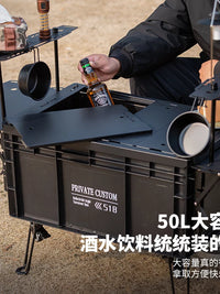 Outdoor Folding Storage Box for Camping, Car Trunk, Picnic, and IGT Table Use