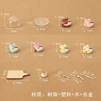 Dollhouse Miniature Cake Coffee Cup Food Cover Set for Scene Photography Props