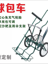 Golf Club Bag Cart Steel Push/Pull Trolley for Golf Course Caddies