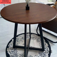 Modern Nordic Round Dining Table and Chair Set for Small Spaces, Balcony, or Cafe