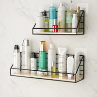 No-Drill Wall-Mounted Storage Basket Shelf for Living Room, Bedroom, Kitchen, Bathroom