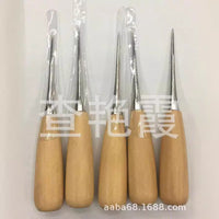 Leather Crafting Wood Handle Awl for Punching Holes and Weaving