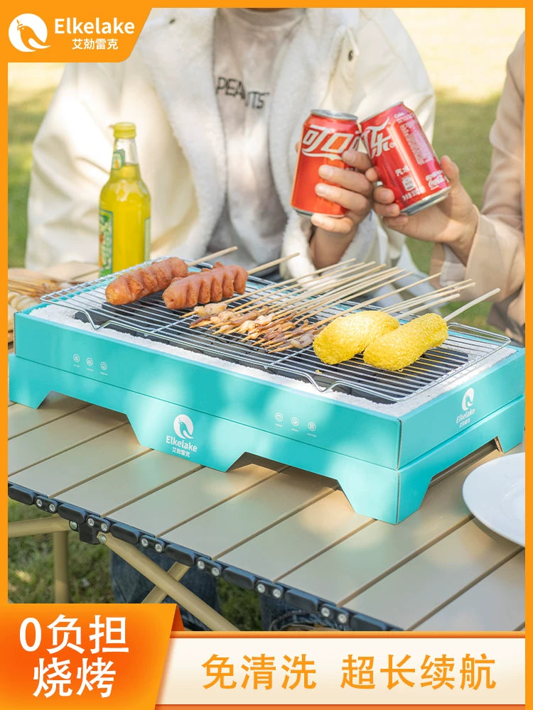 Portable Outdoor Smokeless Charcoal Grill for Picnic Camping