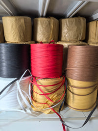 Flat Kraft Paper Rope for DIY Crafts, Gift Wrapping, and Lampshade Weaving - 1000m Roll