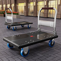 Foldable Platform Cart with Silent Wheels for Moving and Hauling