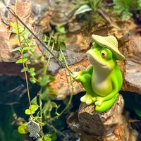 Resin Frog Garden Statues for Outdoor Patio Pond Decor