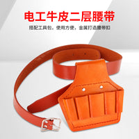 Electrician's Genuine Leather Tool Belt Pouch for Pliers and Repair Tools